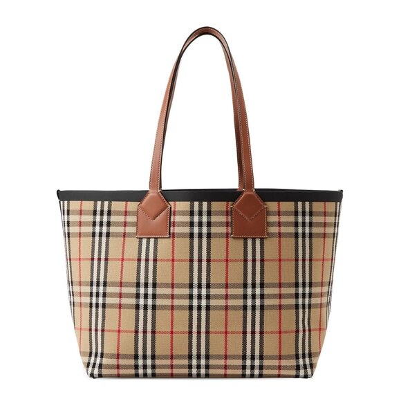 Burberry Medium London Check-Pattern Tote Bag - Picture 1 of 13